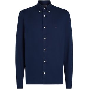Tommy Hilfiger - Casual Overhemd - Donkerblauw - 100% Katoen