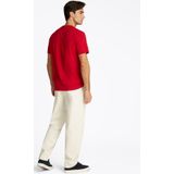 Tommy Hilfiger - HILFIGER CENTER STACK TEE - T-shirt - Medium Red - Korte Mouwen