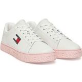 Tommy Jeans - Sneakers - Wit - Leer - Casual ontwerp met Veters