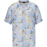 Tommy Hilfiger - Bowling Shirt - Lichtblauw - Regular Fit - Korte Mouw - Popeline