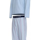 Tommy Hilfiger - Heren Pyjama - Lichtblauw Shirt - Blauw met Wit Gestreepte Broek