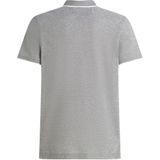 Tommy Hilfiger - Polo - Groen Gemeleerd - Katoen/Linnen - Korte Mouwen