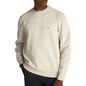 Tommy Hilfiger Heren ESS SEASONAL FLEECE CREWNECK MW0MW40000 Pullover Sweatshirt, Beige, XS, Beige (Gemêleerde Havermelk), XS