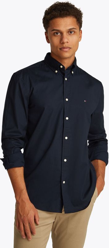 Overhemd - Effen - Katoen - Lange Mouw - Regular Fit