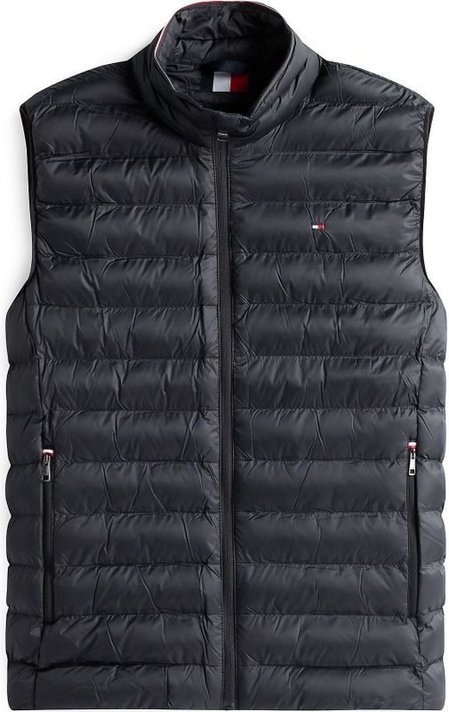 Tommy Hilfiger - MW0MW39989 - Opvouwbaar Gewatteerd Vest - Zwart - Casual - Nylon
