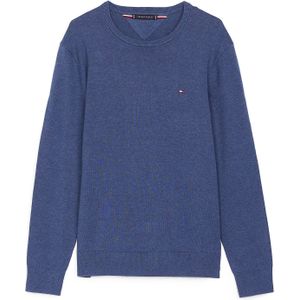 Tommy Hilfiger Mannen Essential SSNL katoen ronde hals MW0MW39999 Trui Trui, blauw, XS, Blauw (Egeïsche Zee Heide), XS