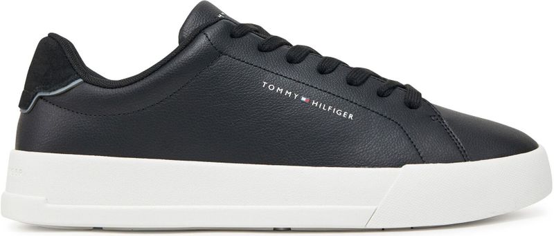 Tommy Hilfiger TH COURT LTH DETAIL ESS Sneaker, Freizeitschuh, Halbschuh, Schnürschuh mit seitlichem Logoschriftzug