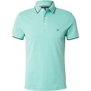TOMMY HILFIGER - Tipped Slim Fit Polo - Katoen - Blauw