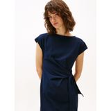 Tommy Hilfiger Midikleid »KNOT BOAT-NK MIDI DRESS SS«, mit Knotendetail