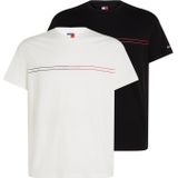 Tommy Jeans - T-shirt - Katoen - Regular Fit - Geribde Ronde Hals