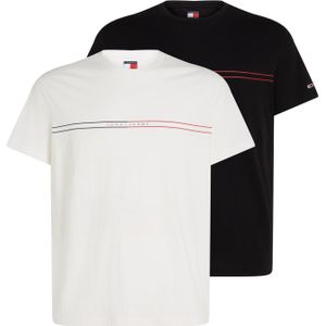 Tommy Jeans - T-shirt - Katoen - Regular Fit - Geribde Ronde Hals