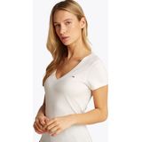 Tommy Jeans Dames TJW 2PACK V-NECK TEE S/S T-Shirt, Multi, XXS, Multi (Ecru/Kostbaar Roze), XXS