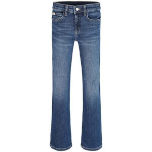 Calvin Klein - Jeans - Donkerblauw - Katoen/Elastaan - Wijd Uitlopend