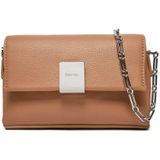 Handtasche Calvin Klein Ck Plaque Sm Crossbody W/Chain K60K612785 Braun