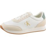 Calvin Klein - Arya - Sneakers - Wit - Leren en Suède Bovenwerk