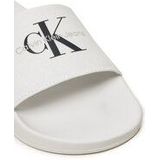 CK JEANS - Slide Monogram - Flip Flops - Wit - Canvas