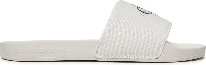 CK JEANS - Slide Monogram - Flip Flops - Wit - Canvas