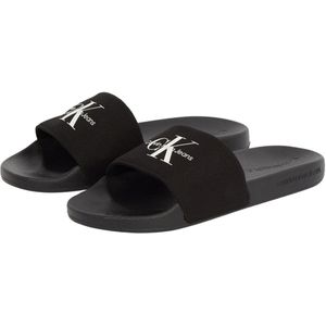Calvin Klein Jeans - Monogram Logo - Slippers - Zwart - Katoen