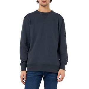 Calvin Klein - Blauwe Katoenen Sweater - Heren - Regular Fit