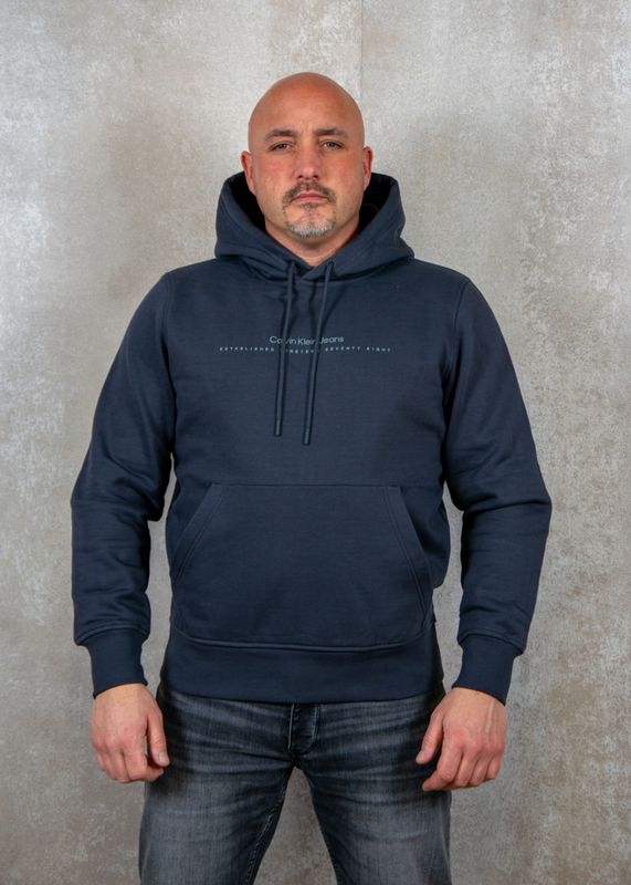 Calvin Klein - Hoodie - Blauw - Katoen