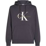 Calvin Klein - Monologo Hoodie - Katoen - Zwart