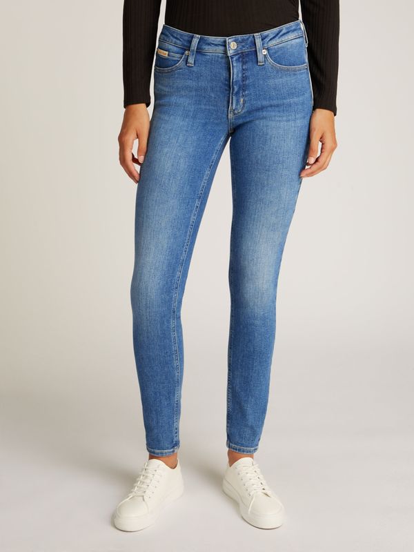 Calvin Klein - Skinny Jeans - Medium Blauw - Powerstretch Denim