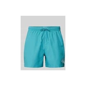 Calvin Klein - Medium Drawstring - Zwembroek - Blauw - Polyester