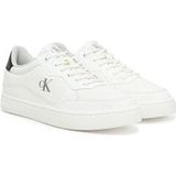 Veterschoen - Wit/Zwart - Vrijetijdsschoen - Plateau Hak - Vetersluiting