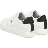 Veterschoen - Wit/Zwart - Vrijetijdsschoen - Plateau Hak - Vetersluiting