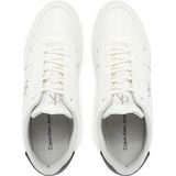 Veterschoen - Wit/Zwart - Vrijetijdsschoen - Plateau Hak - Vetersluiting