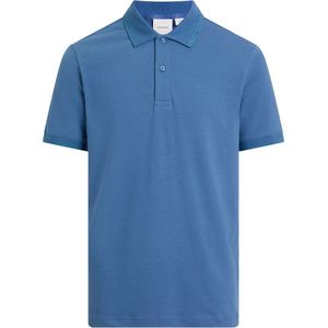 Calvin Klein - Thermo Tech Pique Slim Polo - Heren Poloshirt - Blauw