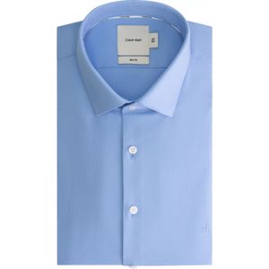 Calvin Klein - Slim Fit - Overhemd - Lichtblauw - Structuurweving, Easy Iron