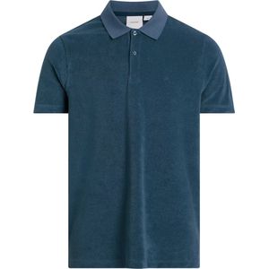 Calvin Klein - Korte Mouwen Polo - Blauw - Badstof - Licht Getailleerd