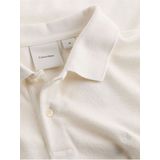 Calvin Klein Towelling Regular Polo, heren poloshirt, offwhite