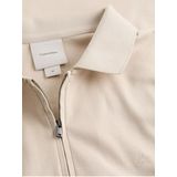 Calvin Klein - Offwhite Liquid Touch Zip Polo - Regular Fit Heren