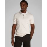 Calvin Klein - Offwhite Liquid Touch Zip Polo - Regular Fit Heren