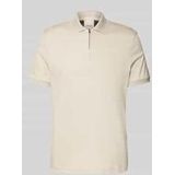 Calvin Klein - Offwhite Liquid Touch Zip Polo - Regular Fit Heren