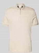 Calvin Klein - Offwhite Liquid Touch Zip Polo - Regular Fit Heren
