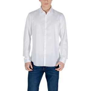 Calvin Klein, Heren, Overhemden, Wit, Maat: XS Katoen,