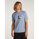 Calvin Klein Jeans - T-Shirt - Lichtblauw - Katoen - Korte Mouwen