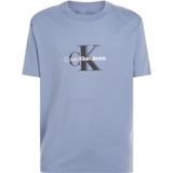 Calvin Klein Jeans - T-Shirt - Lichtblauw - Katoen - Korte Mouwen