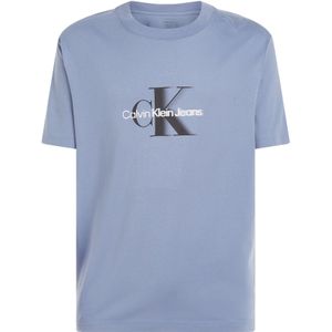 Calvin Klein Jeans - T-Shirt - Lichtblauw - Katoen - Korte Mouwen