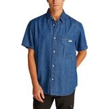 Calvin Klein - Overhemd - Donkerblauw - Regular Fit - Kwartmouw