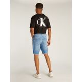 Calvin Klein - Korte Broeken - Blauw - Katoen - Regular Fit Jeans met Ritssluiting