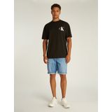 Calvin Klein - Korte Broeken - Blauw - Katoen - Regular Fit Jeans met Ritssluiting