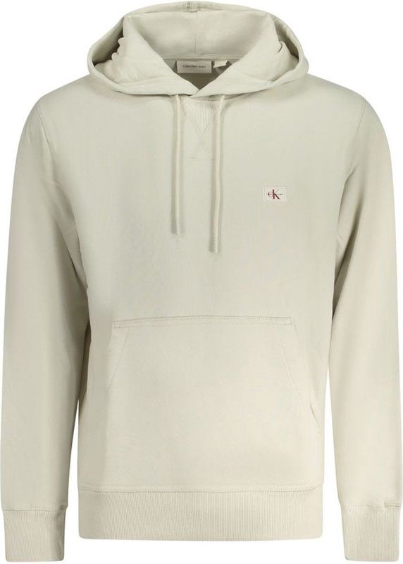 Calvin Klein - Hoodie - Beige - Katoen - Lange Mouwen - Capuchon