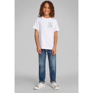Calvin Klein T-Shirt - Borst Surf Grafisch - Bright White - Calvin Klein - 8 jaar (128) - T-Shirts