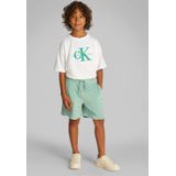 Regular fit korte broek met logostitching, model 'TOWELLING TEXTURE'