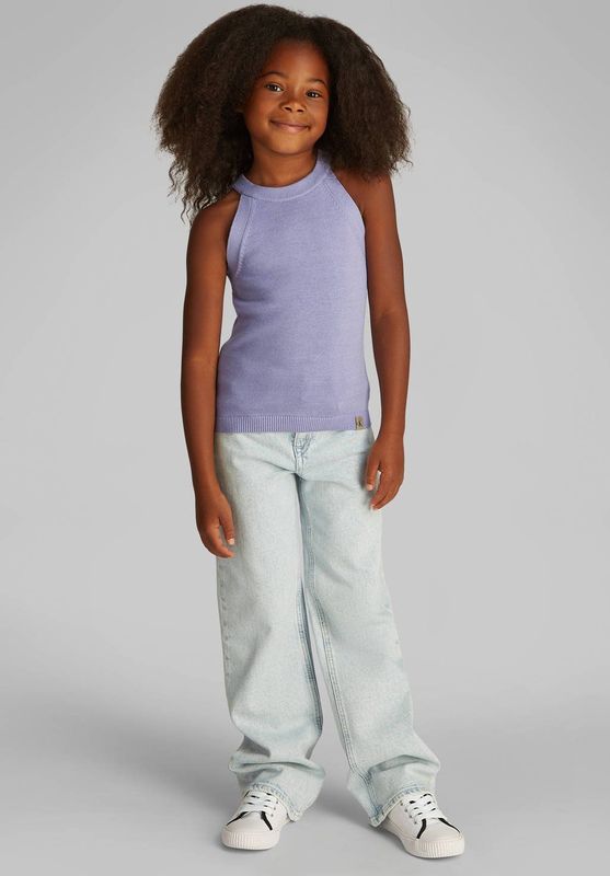 Calvin Klein - Haltertop - Lila - Fijn Gebreid