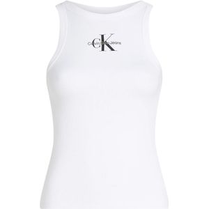 Calvin Klein - Moderne Geribbelde Top - Wit - Dames